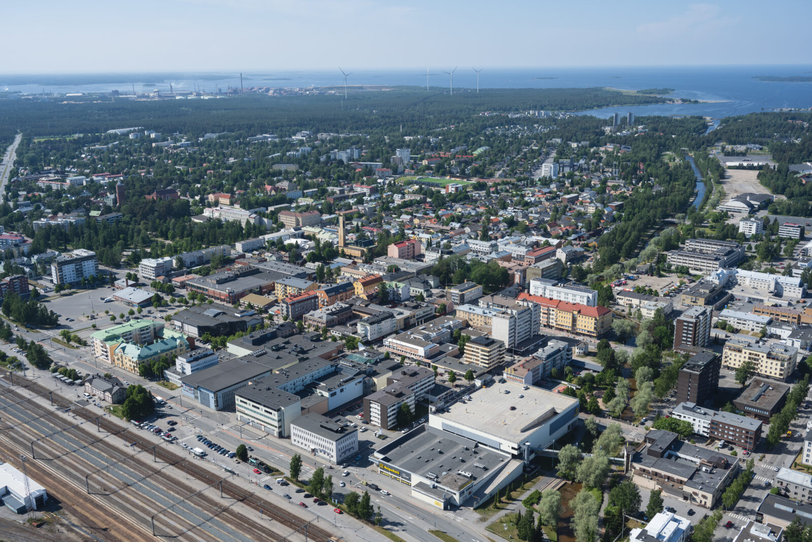 Ilmakuva Kokkolan kaupungista