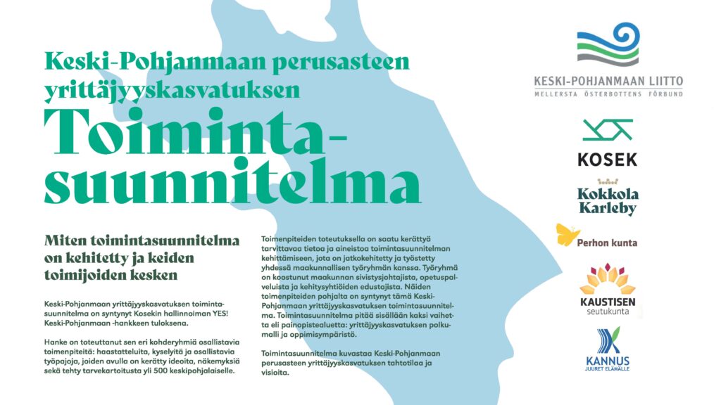 YES hankkeen toimintasuunnitelman kansikuva