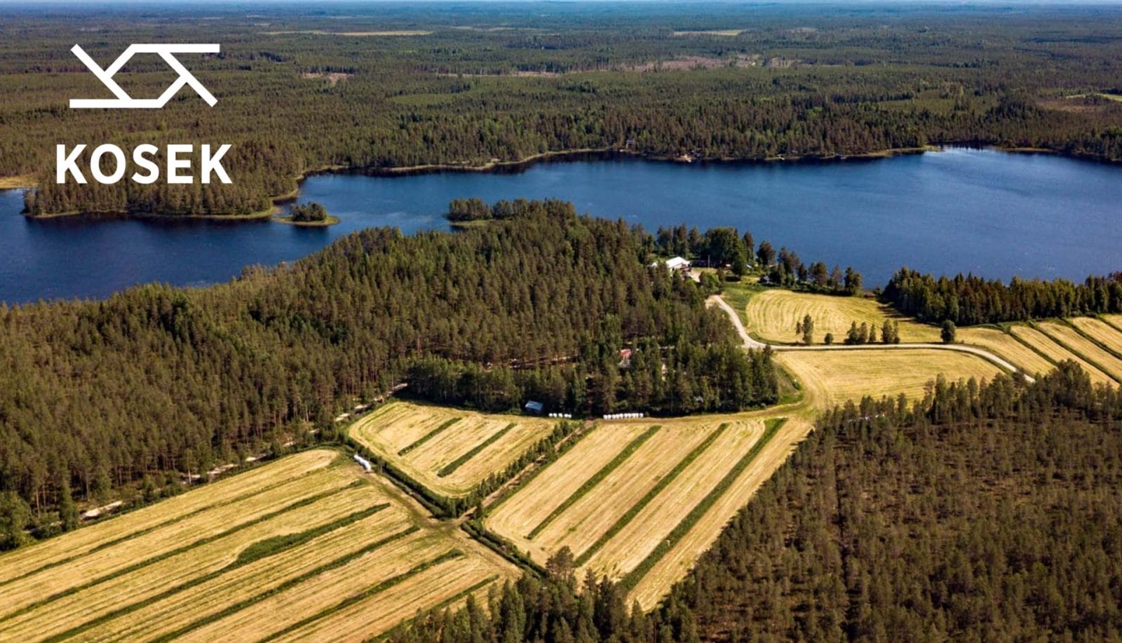 Ilmakuva pelloista ja joesta