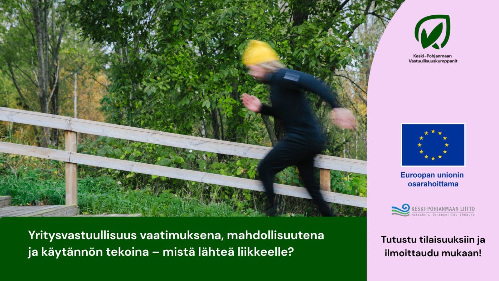 henkilö juoksee kuntoportaita ylös